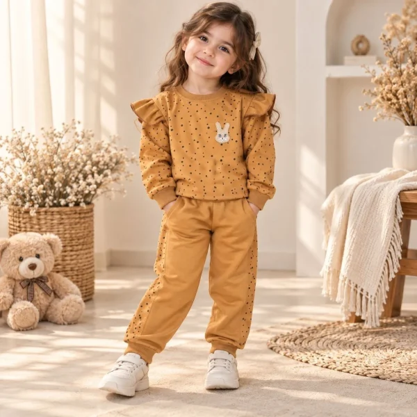 بلوز شلوار دخترانه طرح خرگوش - تصویر 2