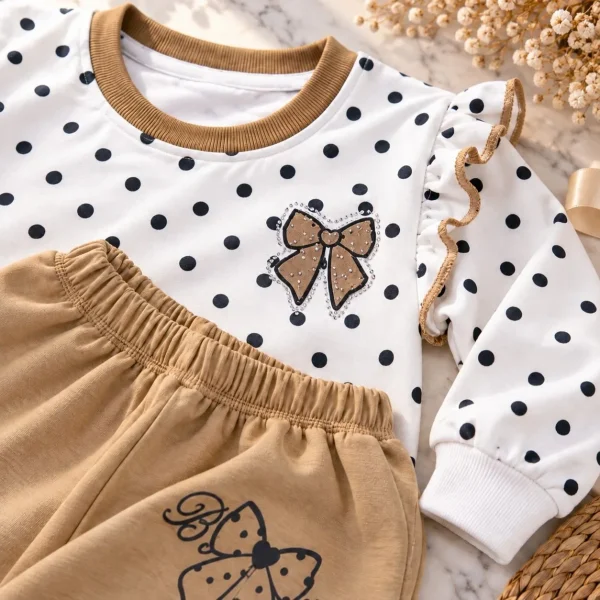 بلوز شلوار دخترانه چیندار - تصویر 3