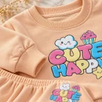 بلوز شلوار دخترانه طرح CUTE HAPPY - تصویر 3