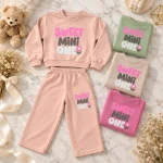 بلوز شلوار دخترانه طرح sweet mini one