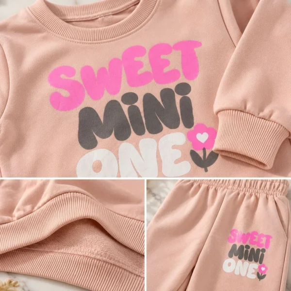 بلوز شلوار دخترانه طرح sweet mini one - تصویر 3